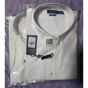 NWT Polo Ralph Lauren White Easy Care Dress Shirt 3XB Big Tall